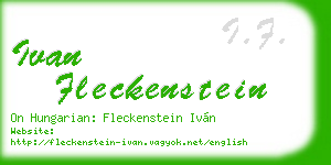 ivan fleckenstein business card